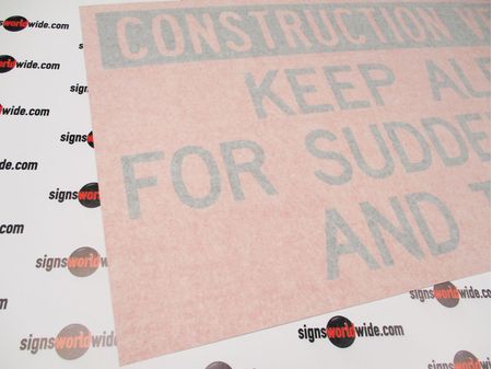 Construction Vehicle Decal with Transfer Tape