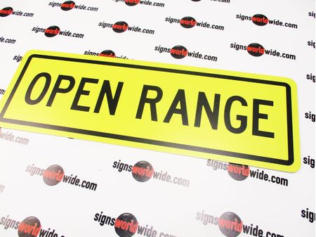 Open Range 8x24 Aluminum Sign Image 1