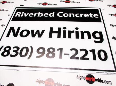 Riverbed Concrete 18x24 Yard Sign Image 1