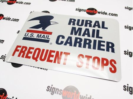 Rural Mail Carrier Reflective Magnetic sign image