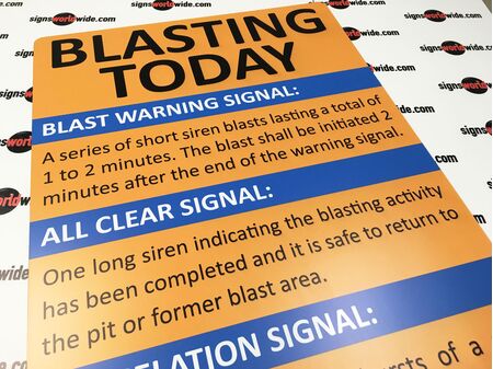 Blasting Today 36"h x 24"w Non-Reflective Sign Image