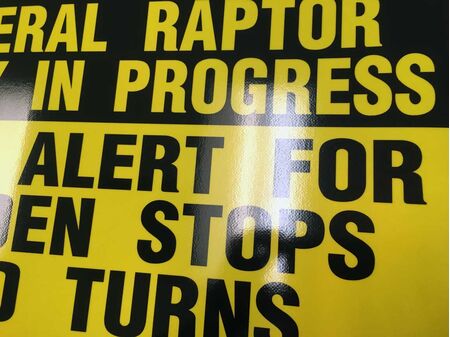 Federal Raptor Study In Progress 12x22 Sign Image 2