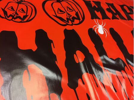 Happy Halloween Orange Banner Image 1