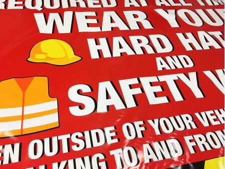 Wear Your Hard Hat 48" x 72" Banner Image 2