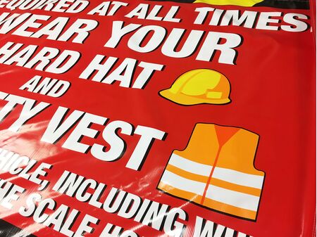 Wear Your Hard Hat 48" x 72" Banner Image 3