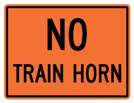 No Train Horn sign image