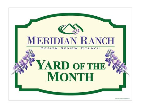 Yard of the Month Meridian Alum sign image