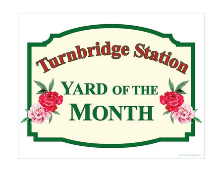 Turnbridge Station Yard of the Month sign image
