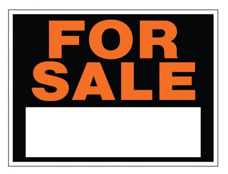 For Sale plastic sign image