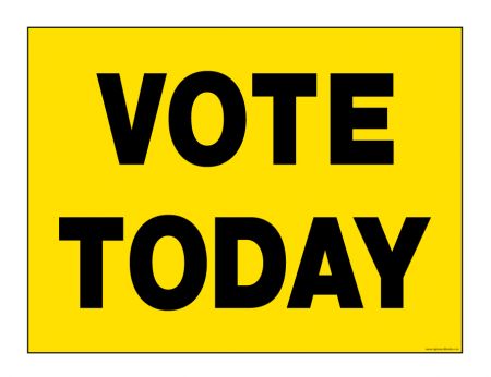 Vote Today sign image