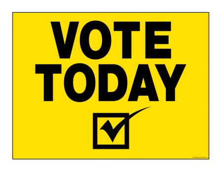 Vote Today check mark sign image