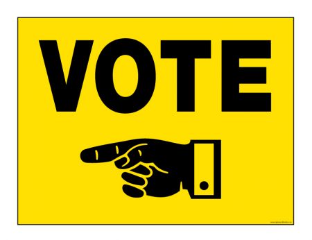 Vote Today left sign image