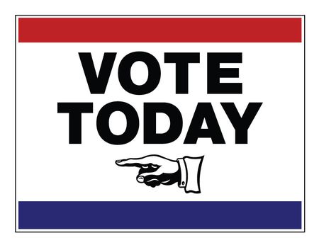 Vote Today left arrow 18x24 sign image