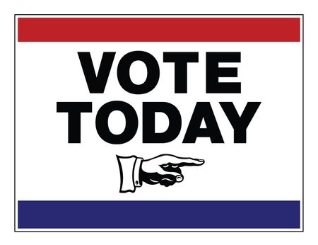 Vote Today right arrow 18x24 sign image