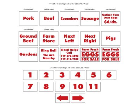 Fickle Creek Coroplast Sign Kit 2