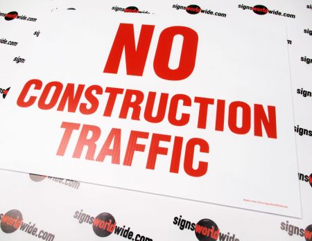 No Construction Traffic sign