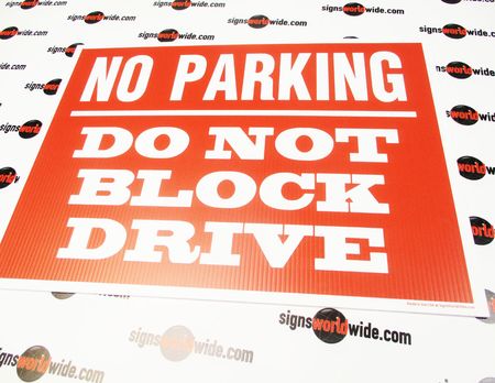No Parking Do Not Block Drive Sign Image