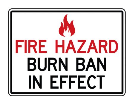 Burn Ban In Effect sign image