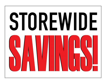 Storewide Savings sign image