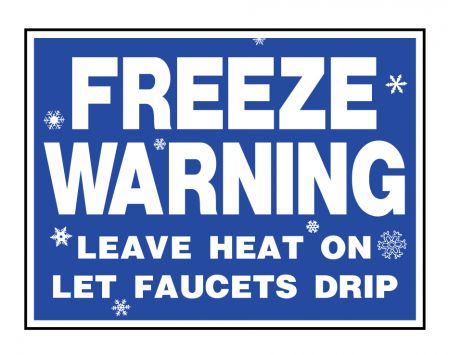 Freeze Warning sign image