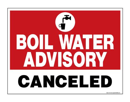 Boil Water Advisory Canceled Coroplast Sign Image