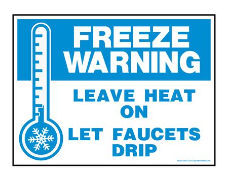 Freeze Warning 3 sign image