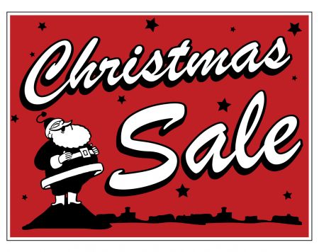 Christmas Sale retro yard sign image