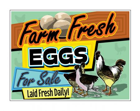 Farm Fresh Eggs Laid Fresh sign image