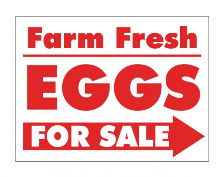 Farm Fresh Eggs Right arrow sign image