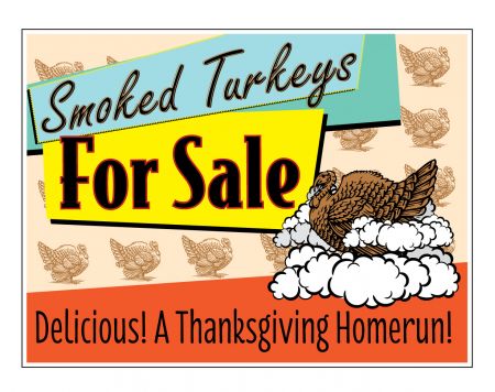 Smoked Turkeys sign image
