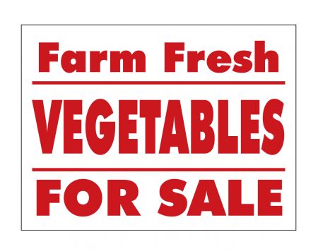 Farm Fresh Vegetables sign image