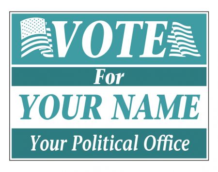 Vote For You teal sign image