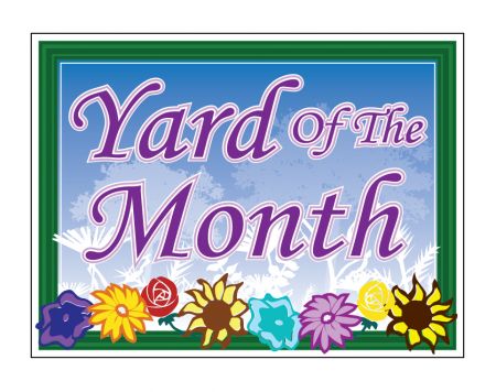 Yard of the Month floral sign image