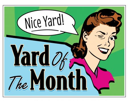 Yard of the Month retro yard sign image