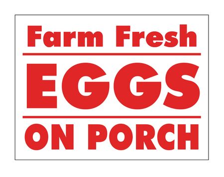 Farm Fresh Eggs On Porch sign image