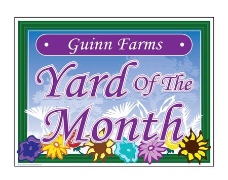 Guinn Farms Yard of the Month Floral Sign Image