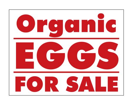 Organic Eggs For Sale 18x24 Yard Sign Image