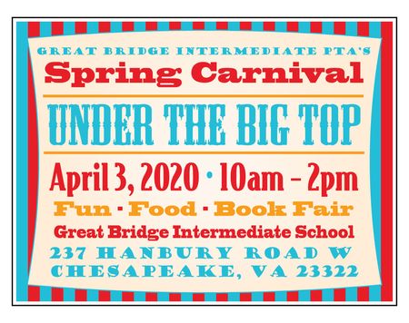 PTA Big Top Spring Carnival 18x24 Yard Sign Image