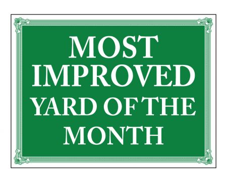 Most improved yard sign image