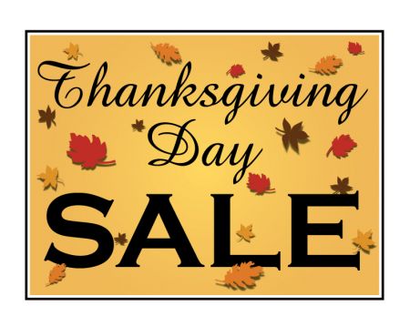 Thanksgiving Day Sale yard sign image