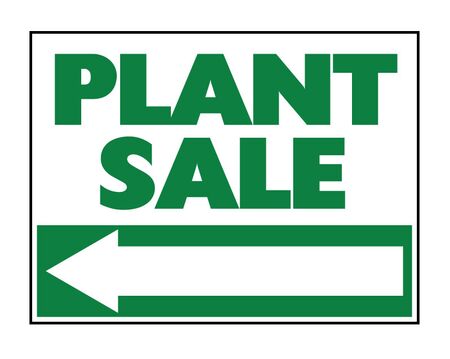 Plant Sale Left Directional sign image