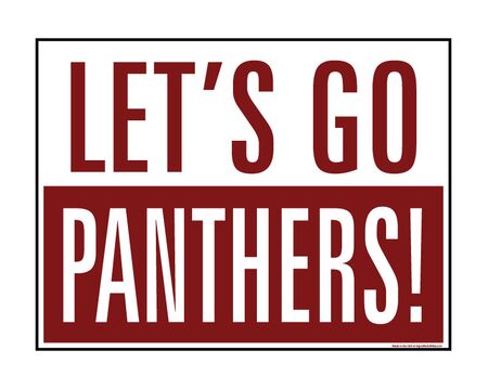 Let's Go Panthers 18x24 School Spirit Yard Sign Image