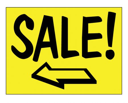 Sale left arrow sign image