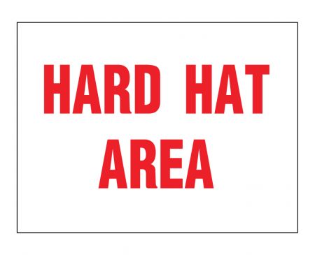 Hard Hat Area sign image