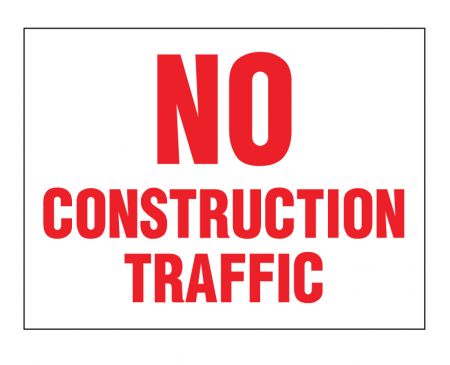 No Construction Traffic sign image