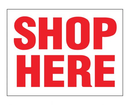 Shop Here sign image