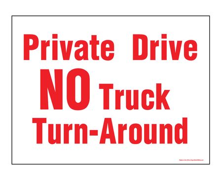 Private Drive NO Truck Traffic sign image