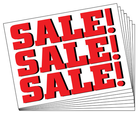 Ten SALE SALE SALE signs image
