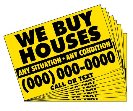 100 We Buy Houses Y&B Gen sign image