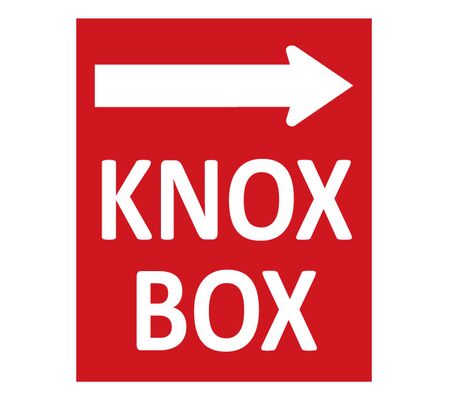 Directional 8"h x 6.5"w Aluminum Knox Box Sign Image 2